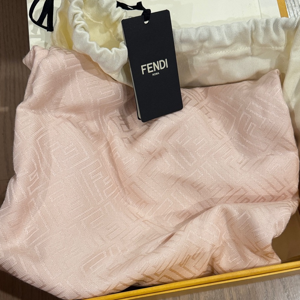 Fendi Blush Pink Textured Scarf